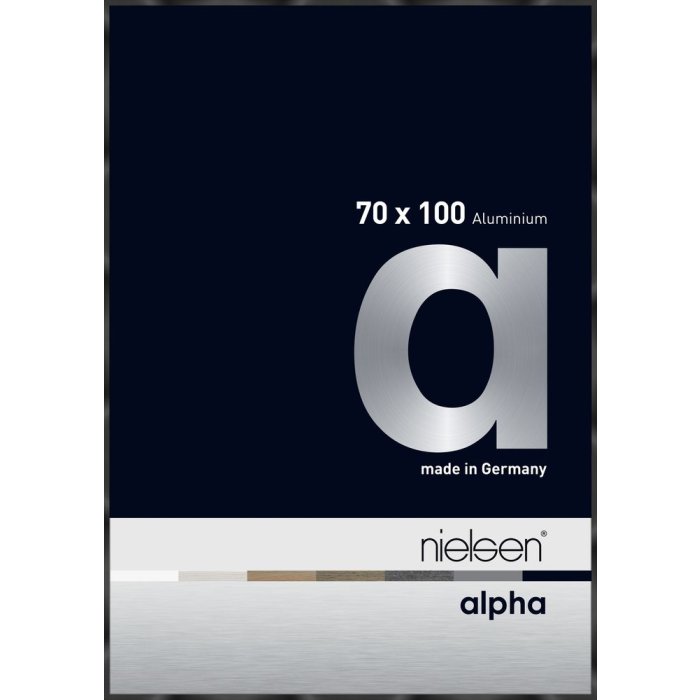 Nielsen Aluminium Picture Frame Alpha 70x100 cm eloxal black gloss