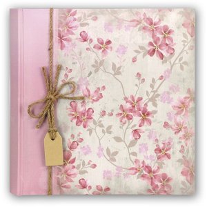 Photo album Garden 24x24 cm pink