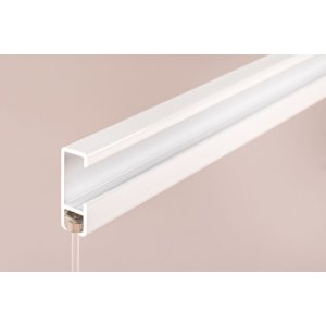 Aluminium gallery rail set, 1 m, white