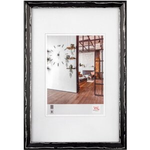 Metropolis wooden frame 13x18 cm black-silver