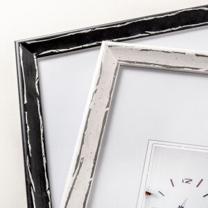 Metropolis wooden frame 15x20 cm black-silver