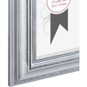 Lobby plastic frame 21x30 cm silver