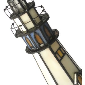 Table lamp Tiffany lighthouse Ø 12x28 cm E14-max 1x25W LumiLamp 5LL-6053