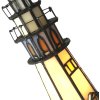 Table lamp Tiffany lighthouse Ø 12x28 cm E14-max 1x25W LumiLamp 5LL-6053