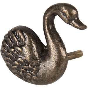 Doorknob swan 6x6 cm Clayre & Eef 64523