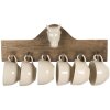 Coat rack with mugs 48x9x17 cm Clayre & Eef 64537