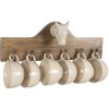 Coat rack with mugs 48x9x17 cm Clayre & Eef 64537