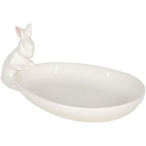 Bowl with rabbit 20x13x8 cm Clayre & Eef 6CE1118