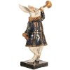 Decoration rabbit with trumpet 8x4x12 cm Clayre & Eef 6PR2524