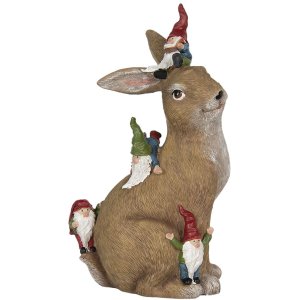 Decoration rabbit with gnomes 18x11x30 cm Clayre &...