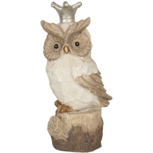 Decoration owl 12x9x25 cm Clayre & Eef 6PR2968