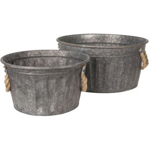 Decoration iron basin (2 pcs) Ø 35x17 - Ø...