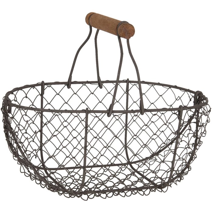 Iron basket 24x16x11-23 cm Clayre & Eef 6Y3756