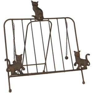 Book stand with cats 38x25x38 cm Clayre & Eef 6Y3814