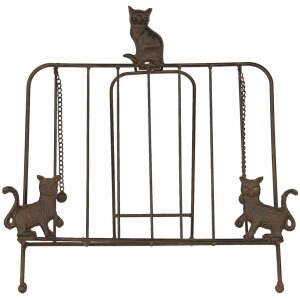 Book stand with cats 38x25x38 cm Clayre & Eef 6Y3814