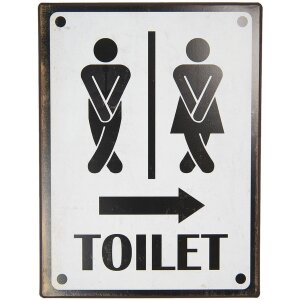 Quote board Toilet 26x35 cm Clayre & Eef 6Y3953