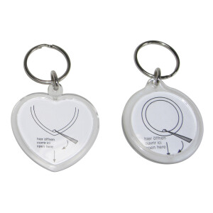 Walther heart-shaped and round key fob for one photo 3,5x3,5 cm