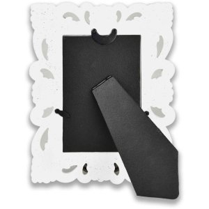 Accent portrait frame Fiore 10x15 cm white-gold