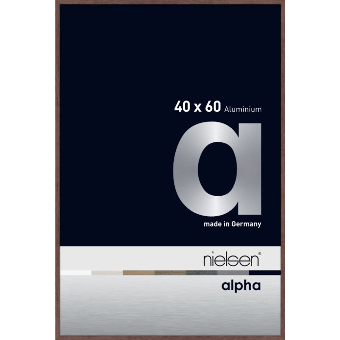 Nielsen aluminium picture frame Alpha TCSC 40x60 cm wengé bright