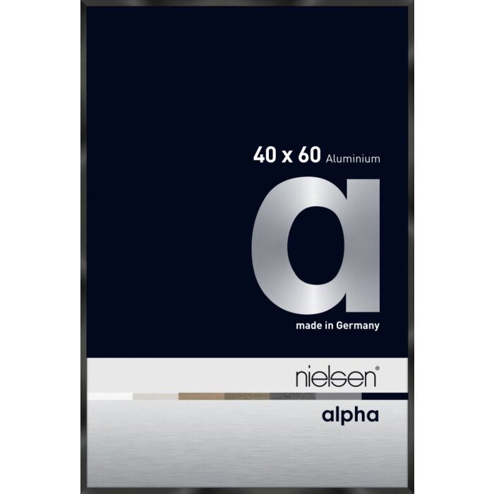 Nielsen aluminium picture frame Alpha TCSC 40x60 cm anodised shiny black