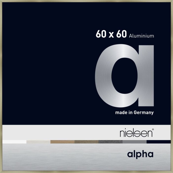 Nielsen aluminium picture frame Alpha TCSC 60x60 cm brushed stainless steel