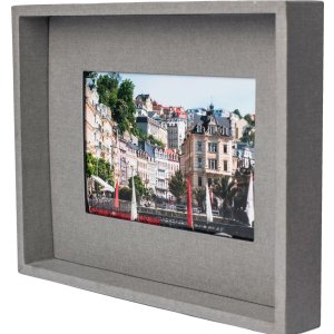 Passepartout picture frame 10x15 cm grey