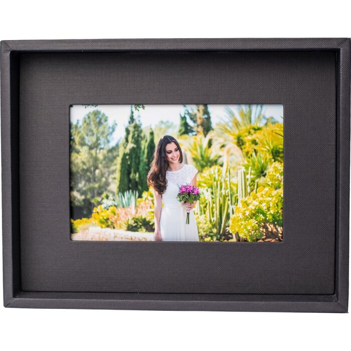 Passepartout picture frame 10x15 cm black