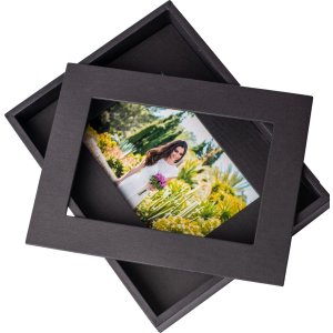 Passepartout picture frame 10x15 cm black