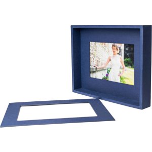 Passepartout picture frame 10x15 cm blue