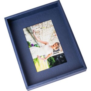 Passepartout picture frame 10x15 cm blue