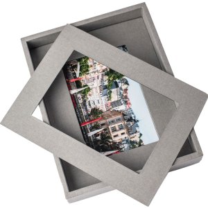 Passepartout picture frame 13x18 cm grey