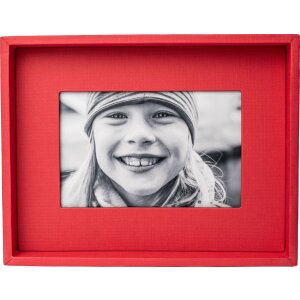 Passepartout picture frame 13x18 cm red