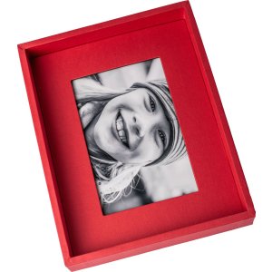 Passepartout picture frame 13x18 cm red