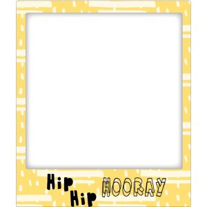 Magnetic frame Hip Hip HOORAY 10x10 cm