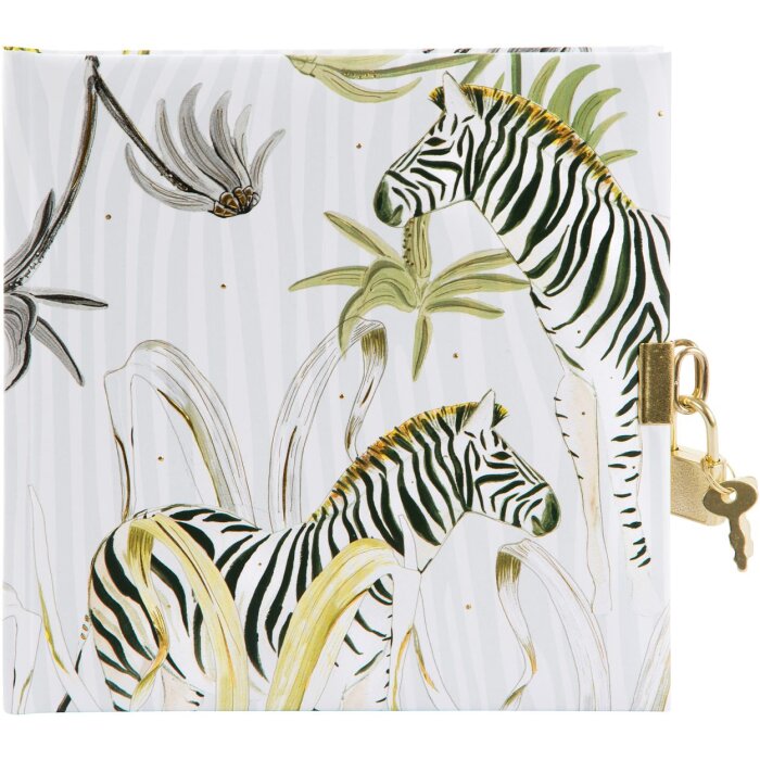 Diary Wild Life Zebra with lock