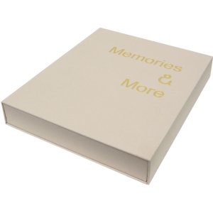 Linen photo box with spiral album 26x32 cm