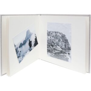 Linen photo album A66DF7 grey 20x20 cm