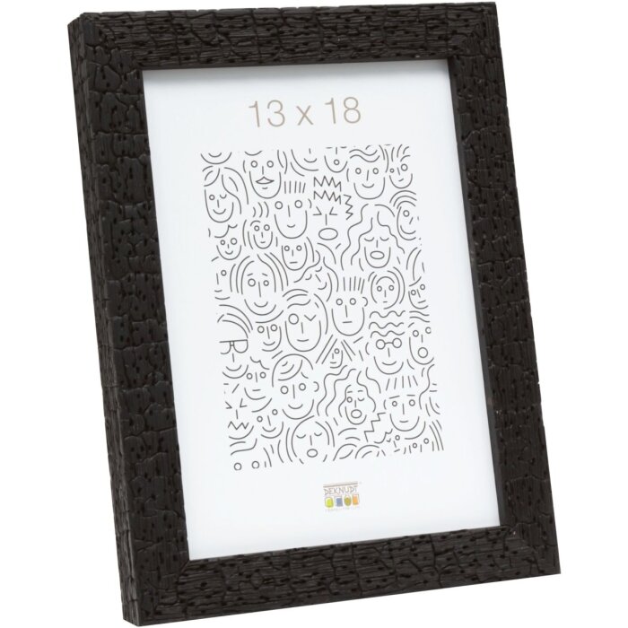 Wooden frame S45RL black 15x20 cm