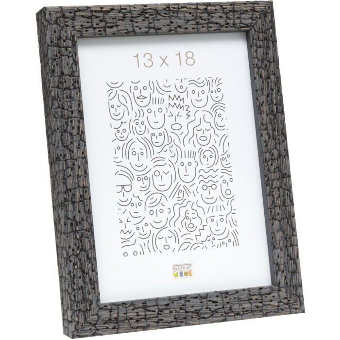 Wooden frame S45RL grey 10x15 cm