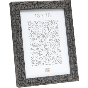 Wooden frame S45RL grey 10x15 cm