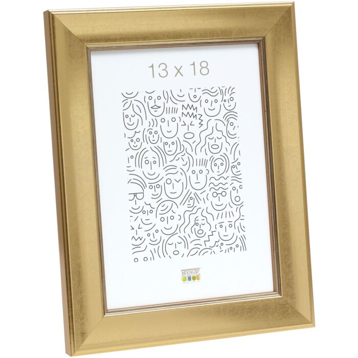 Wooden frame S45YA1 gold 13x13 cm Normal glass