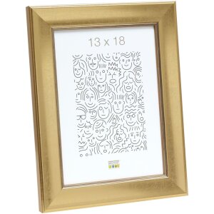 Wooden frame S45YA1 gold 18x24 cm Normal glass