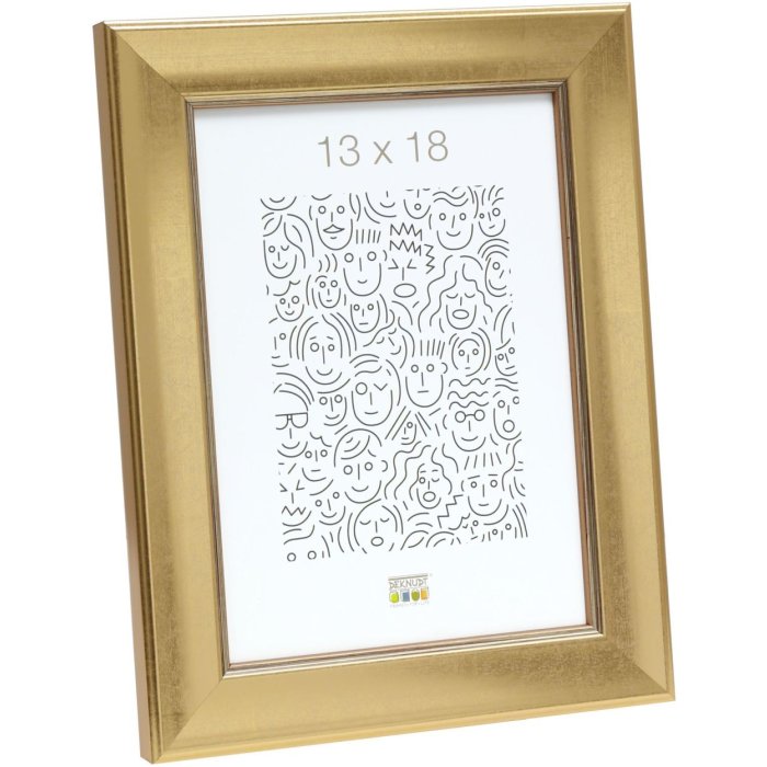 Wooden frame S45YA1 gold 20x20 cm Anti-reflective glass