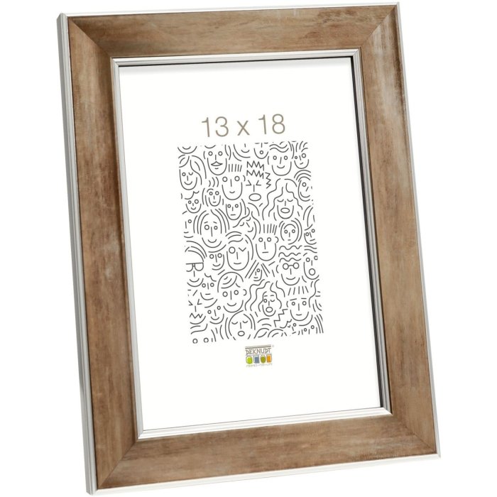 Wooden frame S45YD bronze 10x15 cm anti-reflective glass