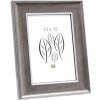 Wooden frame S46E silver edge 30x30 cm grey anti-reflex glass