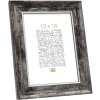 Wooden frame S46E silver edge 13x18 cm black anti-reflex glass