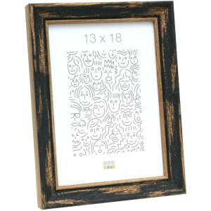 Wooden frame S46TG black 18x24 cm