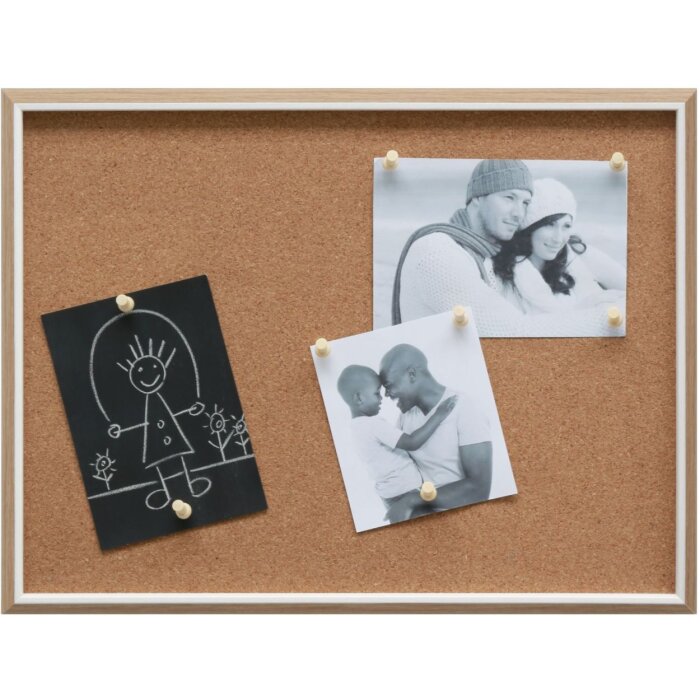 Cork note board white edge 30x40 cm