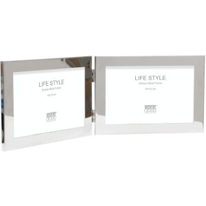 Double frame S57MQ1 silver glossy 2 photos 13x18 cm...