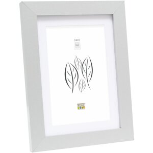 Wooden frame S66KD1 silver 15x20 cm with passe-partout